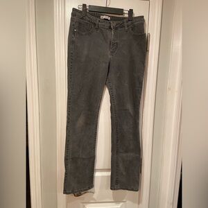 Lee Size 14 Curvy Fit Fray Stretch Denim Straight Leg Jeans Gemstone Button Stud